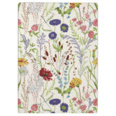 Rustic Hand-Drawn Meadow Wildflower Klembord (Achterkant)