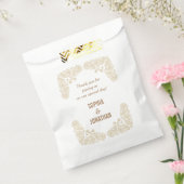 Rustic Hand Drawn Paisley Wedding Bedankt Bedankzakje (Gezegeld)