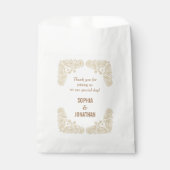 Rustic Hand Drawn Paisley Wedding Bedankt Bedankzakje (Voorkant)