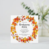 Rustic Hand-Illustrated Thanksgiving Dinner Kaart (Staand voorkant)