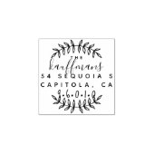 Rustic Hand Lettered Adres van de Terugkeer van de Rubberstempel (Afrduk)