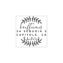 Rustic Hand Lettered Adres van de Terugkeer van de Rubberstempel