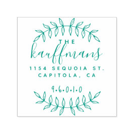 Rustic Hand Lettered Adres van de Terugkeer van de Zelfinktende Stempel