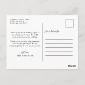 Rustic Hand Lettered Wedding Foto Hartelijk dank Briefkaart (Achterkant)