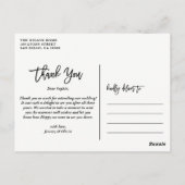 Rustic Hand Lettering Foto Weddenschap Hartelijk d Briefkaart (Achterkant)