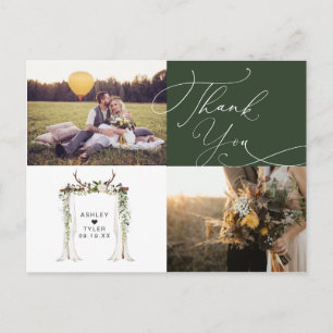 Rustic Hand Lettering Foto Weddenschap Hartelijk d Briefkaart
