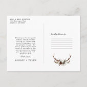 Rustic Hand Lettering Foto Weddenschap Hartelijk d Briefkaart (Achterkant)