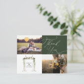 Rustic Hand Lettering Foto Weddenschap Hartelijk d Briefkaart (Staand voorkant)