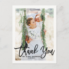 Rustic Hand Lettering Foto Weddenschap Hartelijk d Briefkaart