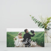 Rustic Hand Lettering Wedding Bedankt (Staand voorkant)