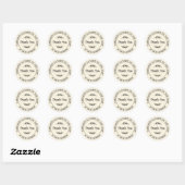 Rustic Handmade Bedankt Ronde Sticker (Vel)