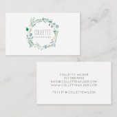 Rustic Handmade Greenery Visitekaartje (Voorkant / Achterkant)