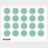 Rustic Handmade Lavender Soap Dusty Jade Green Ronde Sticker (Vel)