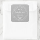 Rustic Handmade Lavender Soap Gray Vierkante Sticker (Tas)