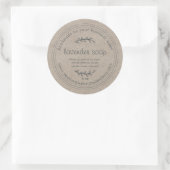 Rustic Handmade Lavender Soap Kraft Paper Ronde Sticker (Tas)