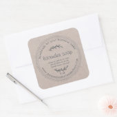 Rustic Handmade Lavender Soap Kraft Paper Vierkante Sticker (Envelop)