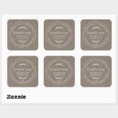 Rustic Handmade Lavender Soap Kraft Paper Vierkante Sticker (Vel)