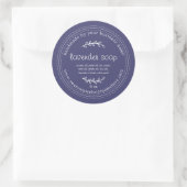 Rustic Handmade Lavender Soap Navy Blue Ronde Sticker (Tas)