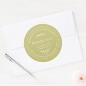 Rustic Handmade Lavender Soap Olive Green Ronde Sticker (Envelop)