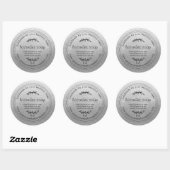 Rustic Handmade Lavender Soap Silver Ronde Sticker (Vel)
