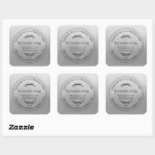 Rustic Handmade Lavender Soap Silver Vierkante Sticker (Vel)