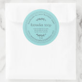 Rustic Handmade Lavender Soap Turquoise Blue Ronde Sticker (Tas)