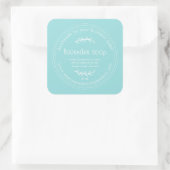 Rustic Handmade Lavender Soap Turquoise Blue Vierkante Sticker (Tas)