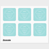 Rustic Handmade Lavender Soap Turquoise Blue Vierkante Sticker (Vel)