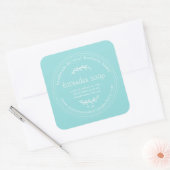 Rustic Handmade Lavender Soap Turquoise Blue Vierkante Sticker (Envelop)