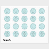 Rustic Handmade Lavender Soap Waterverf Turquoise Ronde Sticker (Vel)