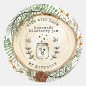 Rustic Handmade Met Liefde jam label inmaken (Voorkant)