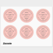 Rustic Handmade Roos Myrrh Soap Pastel Pink Ronde Sticker (Vel)