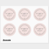 Rustic Handmade Roos Myrrh Soap Pastel Pink Ronde Sticker (Vel)