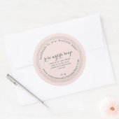 Rustic Handmade Roos Myrrh Soap Pastel Pink Ronde Sticker (Envelop)