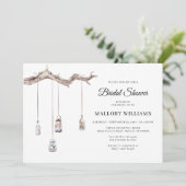 Rustic Hanging Lantern Vrijgezellenfeest Kaart (Staand voorkant)