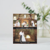 Rustic Hanging Lights Wedding Photo Save the Date (Staand voorkant)