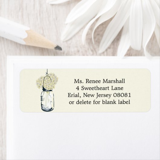 Rustic Hanging Mason Jar Hydrangeas Etiket (Insitu)