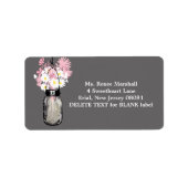 Rustic Hanging Mason Jar Wedding Etiket (Voorkant)