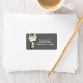 Rustic Hanging Mason Jar Wedding Etiket (Insitu)