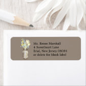Rustic Hanging Mason Jar Wedding Etiket (Insitu)