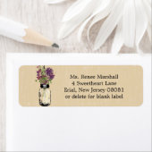 Rustic Hanging Mason Jar Wedding Etiket (Insitu)