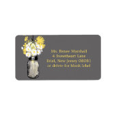 Rustic Hanging Mason Jar Wedding Etiket (Voorkant)