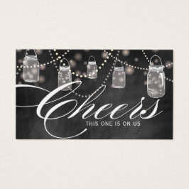 Rustic Hanging Mason Jars Tickets - Pak van 100 Visitekaartjes