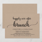 Rustic Happily Ever After Brunch Trouw Elopement Kaart (Voorkant / Achterkant)