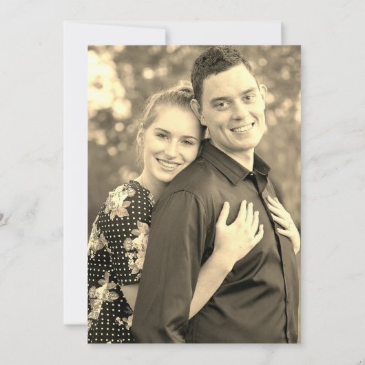 Rustic Happily Ever After Foto Kraft Uitnodiging T (Achterkant)