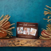 Rustic Happy First Vaderdag Wooden 3 Foto Fotoplaat (Zijkant)