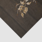 Rustic Happy Herfst Script Dusty Blue White Pumpki Tissuepapier (Detail)