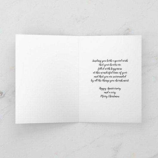 Rustic Happy Jubileum met kerst Kaart (Binnen)