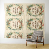 rustic happy new year 2026 party backdrop wandkleed (In Situ (horizontaal))