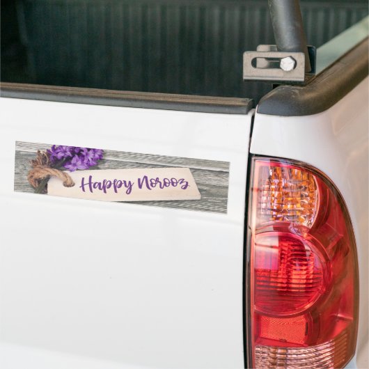 Rustic Happy Norooz Hyacinth - Bumper Sticker (Op Truck)
